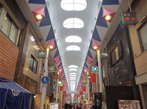 駒川商店街改修工事